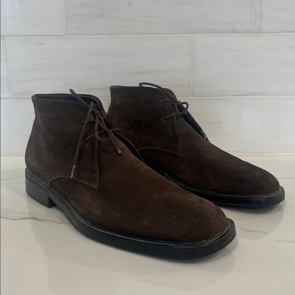 Salvatore Ferragamo Brown Suede Chukka Boots - Picture 6 of 14